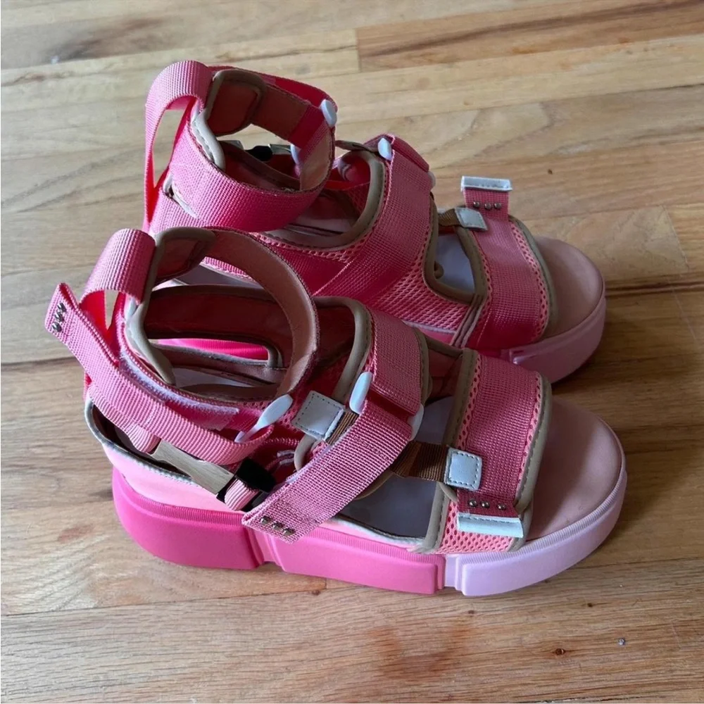Anthony Wang pink chunky platform sandals size 37 - Picture 1 of 5
